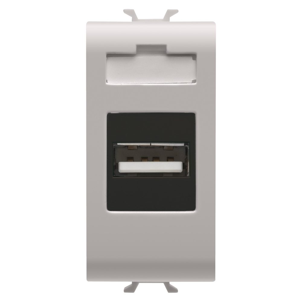  usb socket-outlet - 1 module - natural satin beige - chorusmart