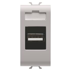 toma usb - 1 módulo - beige natural satinado - chorusmart