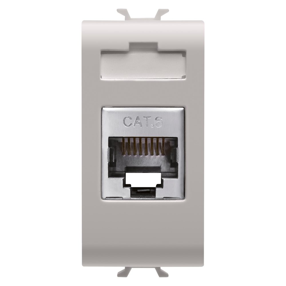  presa rj45 - categoria 6 - ftp - 1 modulo - chorusmart natural beige satinato