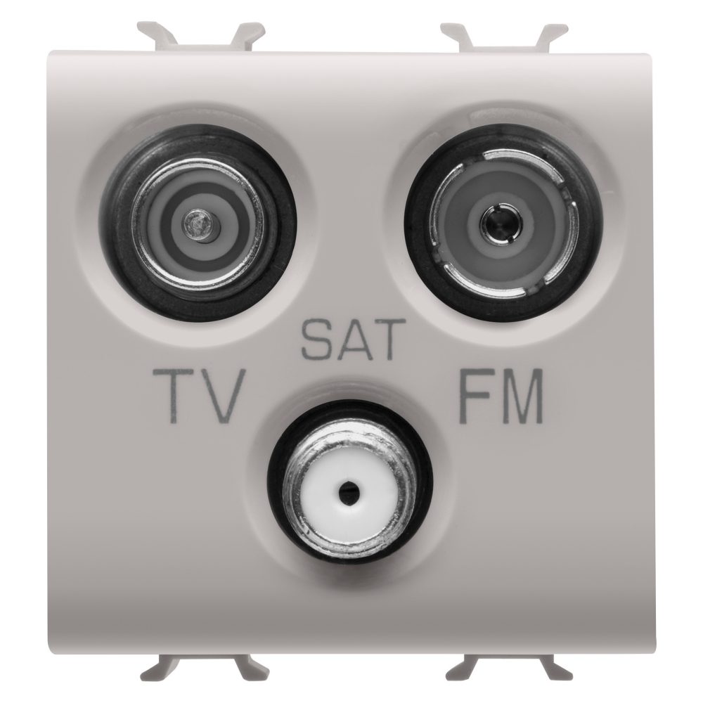  zásuvka tv-fm-sat – přímá – 2 moduly – přírodní matná béžová – chorusmart