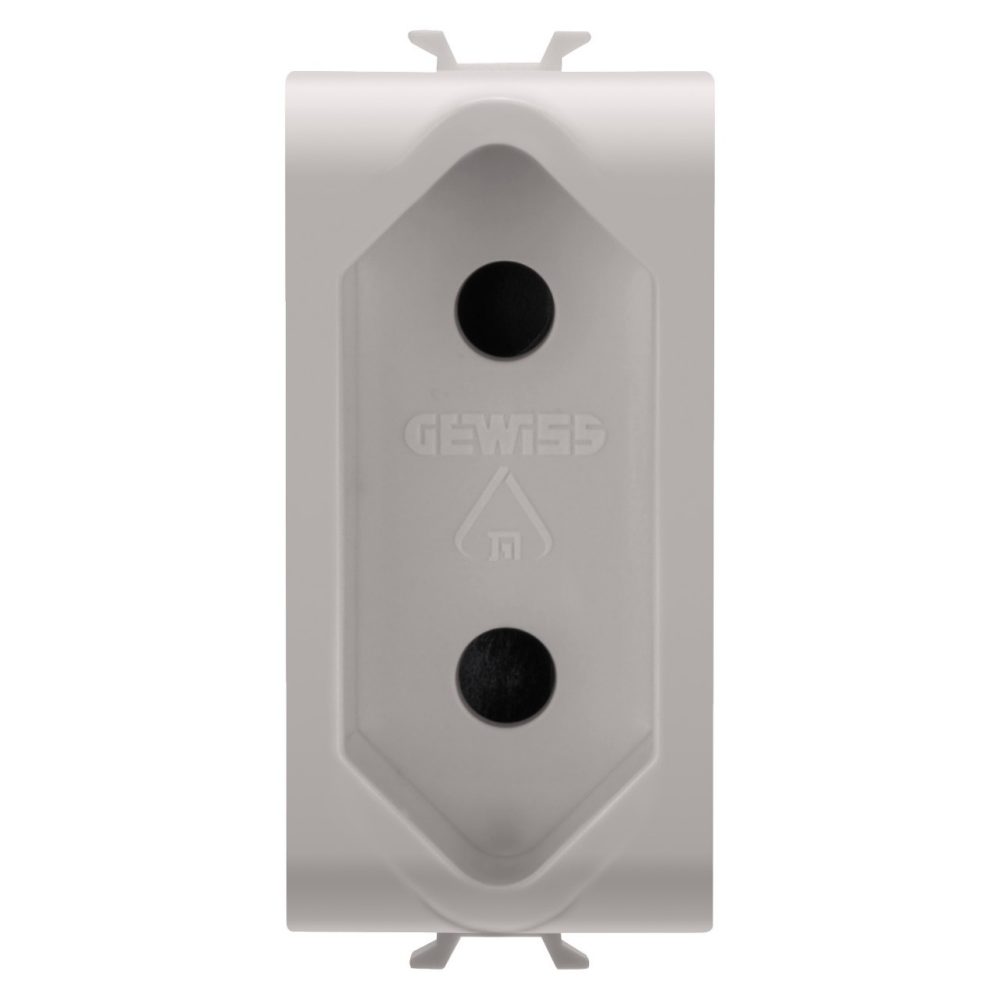  PRESA STANDARD ISRAELIANO - 250 V ac - 2P 10 A - 1 MODULO - NATURAL BEIGE SATINATO - CHORUSMART