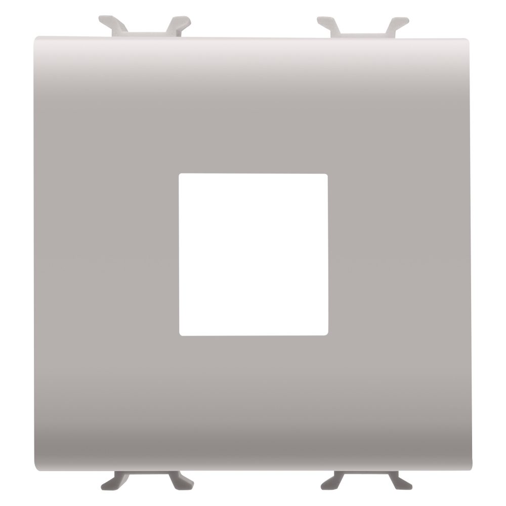  adattatore predisposto per l’alloggiamento di connettori dati - tipo amp/keystone jack - 2 moduli - natural beige satinato - chorusmart