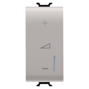 universal electronic regulator - push-button - 230v ac 50/60hz - 1 module - natural satin beige - chorusmart