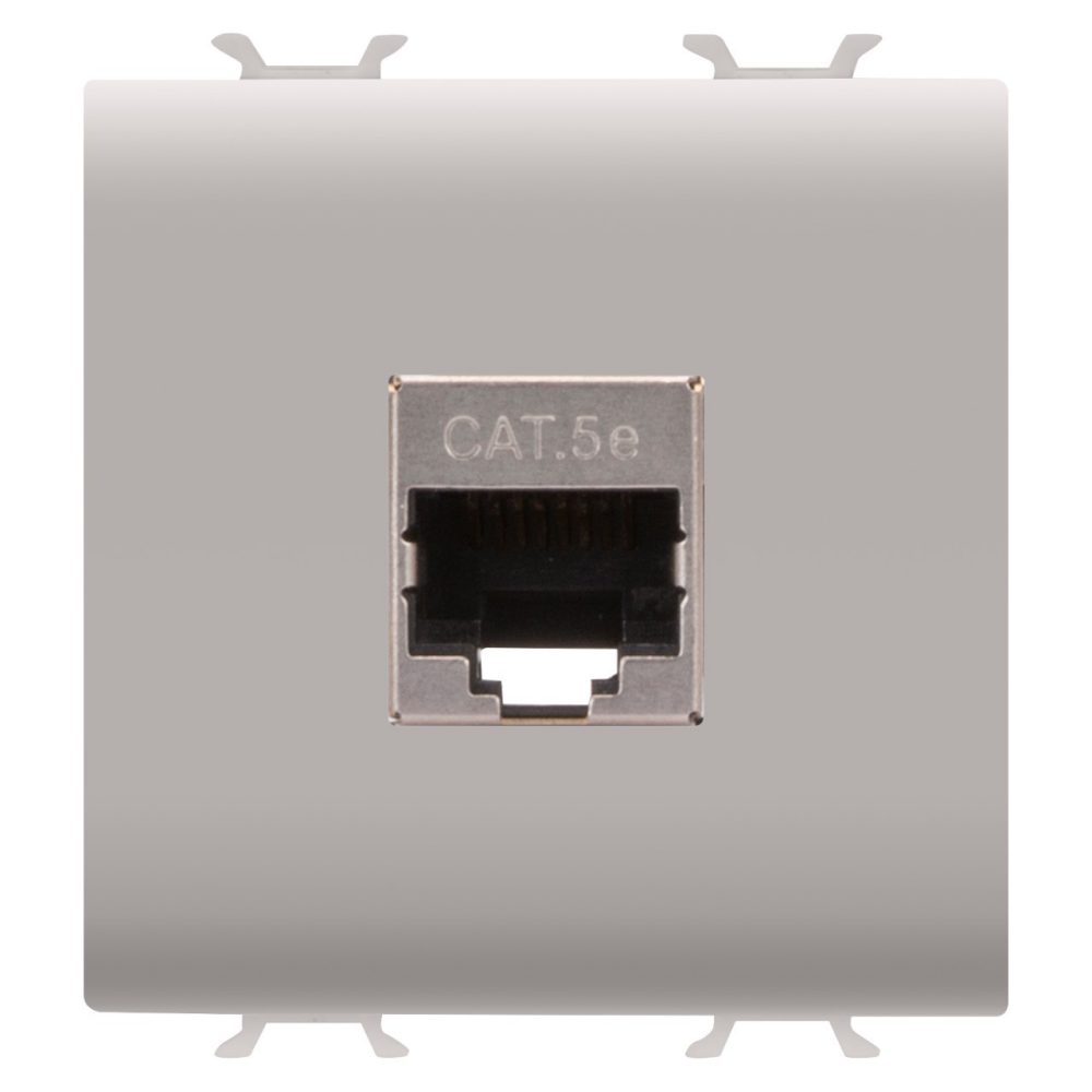  PRESA RJ45 - CATEGORIA 5e - FTP - 2 MODULI - NATURAL BEIGE SATINATO - CHORUSMART
