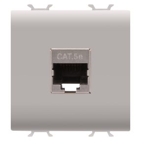 presa rj45 - categoria 5e - ftp - 2 moduli - natural beige satinato - chorusmart