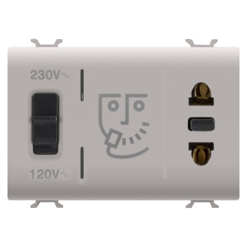 Euro-American standard shaver socket-outlet with insulation transformer
