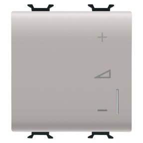 universal electronic regulator - push-button - 230v ac 50/60hz - 2 modules - natural satin beige - chorusmart