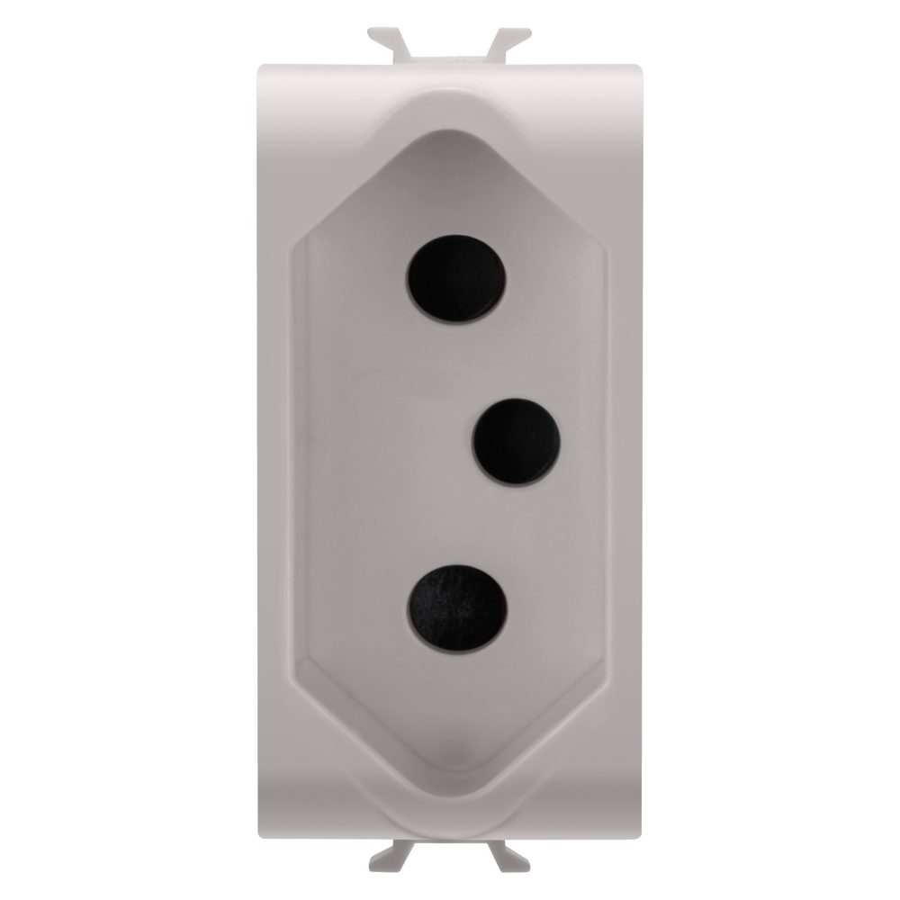  zásuvka dle jihoafrické normy 250 v ac – 2p+e 16 a – 1 modul – přírodní matná béžová – chorusmart