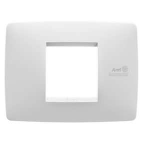 one plate - technopolymer - 2 modules - white - antibacterial - chorusmart