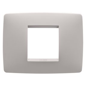 placa one - tecnopolímero barnizado - 2 módulos - beige natural - chorusmart