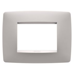 placa one - tecnopolímero barnizado - 3 módulos - beige natural - chorusmart