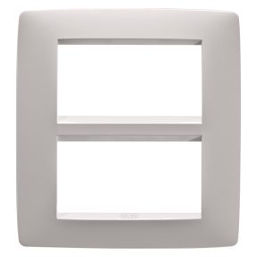 abdeckrahmen one - in lackiertem technopolymer - 8 modul - naturbeige - chorusmart