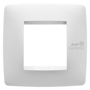 one international plate - technopolymer - 2 modules - white - antibacterial - chorusmart