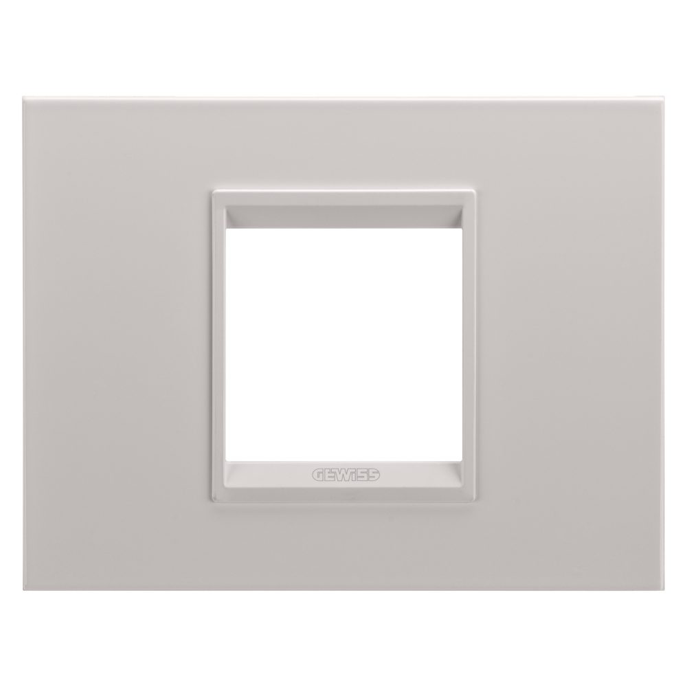  rámeček lux – z kovu – 2 moduly – monochromatická přírodní béžová – chorusmart