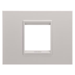 placă de lux - in metal - 2 module - alb monocrom bej natural- chorusmart