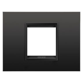 PLACĂ LUX - IN METAL - 2 MODULE - NEGRU SATINAT MONOCROM - CHORUSMART