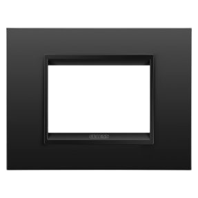 PLACĂ LUX - IN METAL - 3 MODULE - NEGRU SATINAT MONOCROM - CHORUSMART