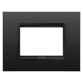 PLACĂ LUX - IN METAL - 3 MODULE - NEGRU SATINAT MONOCROM - CHORUSMART