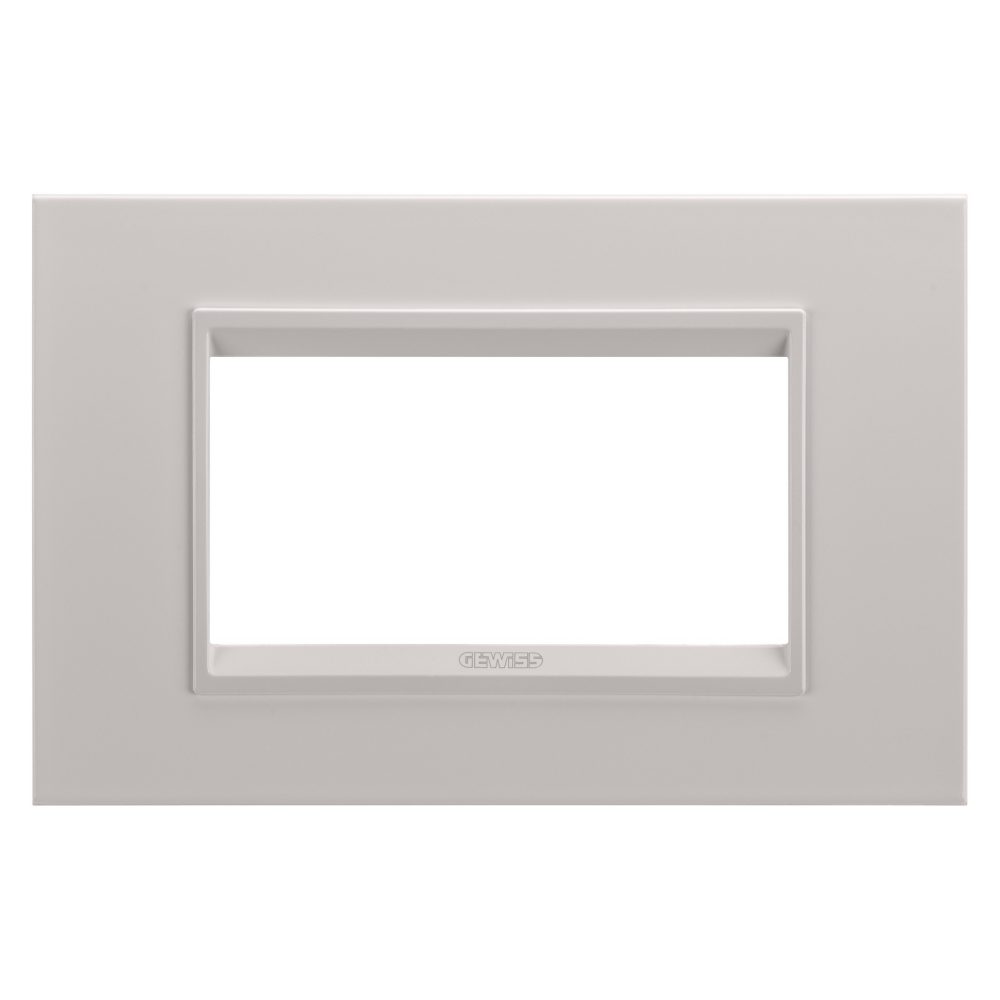  rámeček lux – z kovu – 4 moduly – monochromatická přírodní béžová – chorusmart