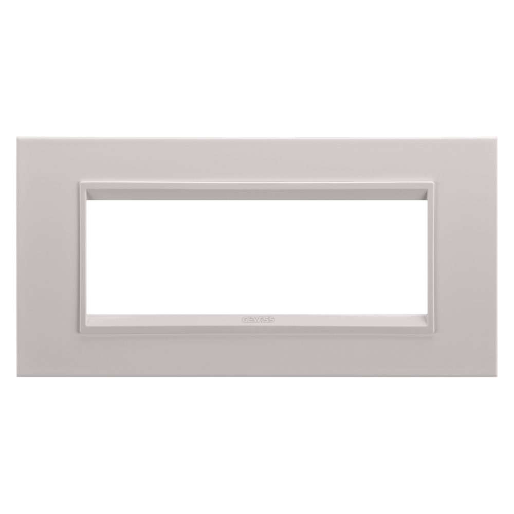  plaque lux - en métal - 6 modules - beige naturel monochrome - chorusmart