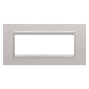placa lux - en metal - 6 módulos - beige natural monocromo - chorusmart