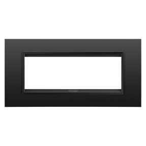 rámeček lux – z kovu – 6 modulů – monochromatická matná černá – chorusmart