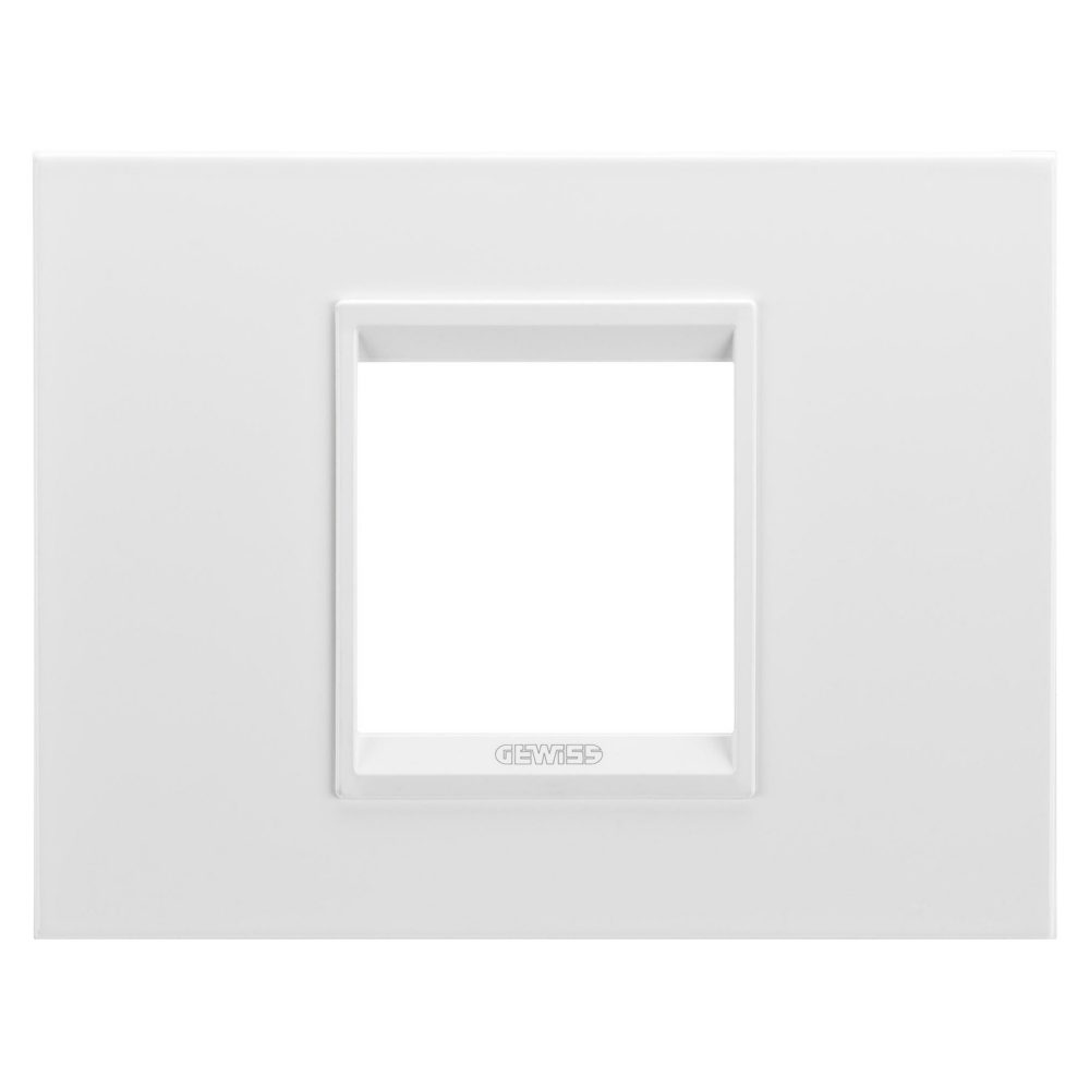  rámeček lux – z kovu – 2 moduly – monochromatická matná bílá – chorusmart