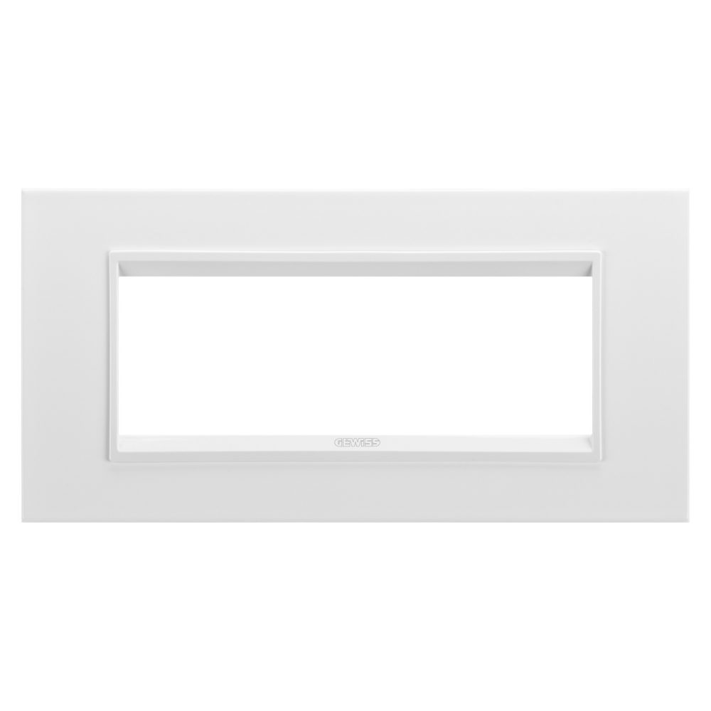  rámeček lux – z kovu – 6 modulů – monochromatická matná bílá – chorusmart
