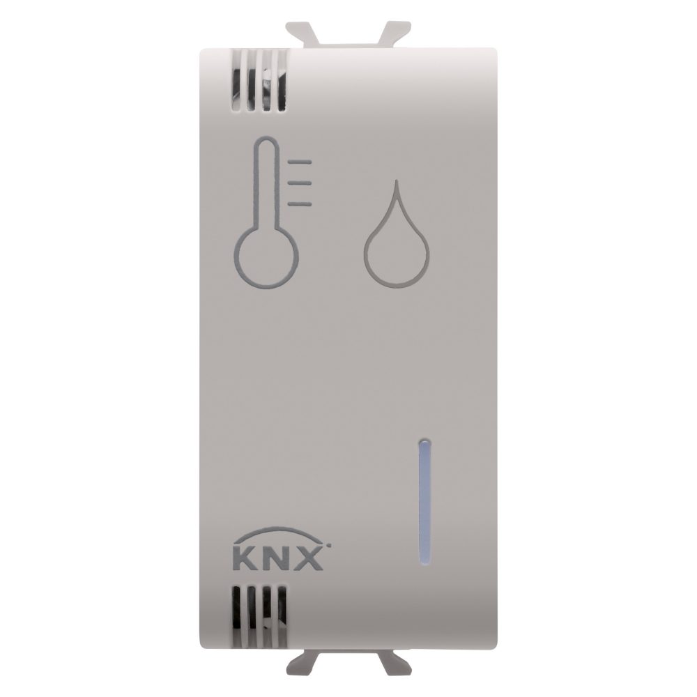  sonda termoregolazione/umidità - knx - 1 modulo - natural beige - chorusmart