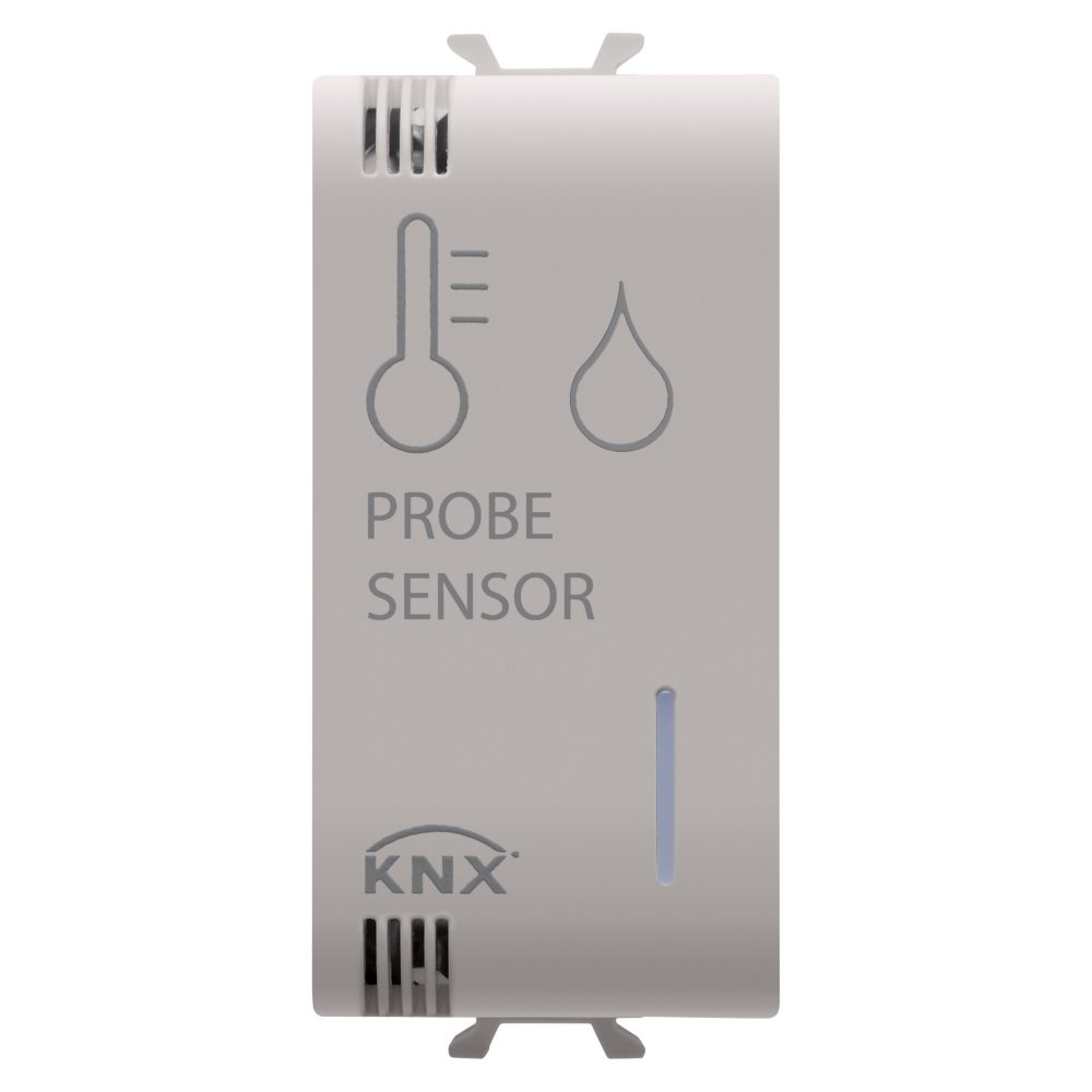  sensor de temperatura/humedad - knx/easy - 1 módulo - beige natural - chorusmart