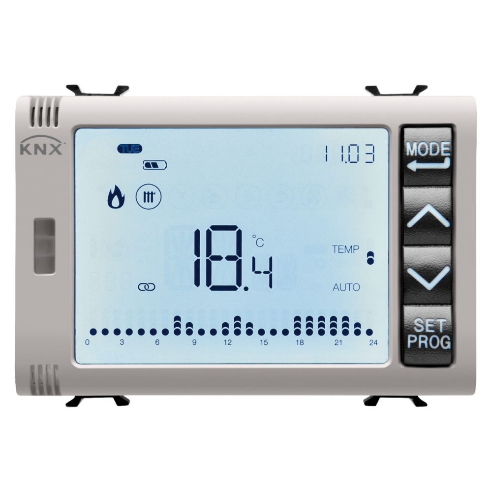  NEM YÖNETİMLİ ZAMANLAYICILI TERMOSTAT/PROGRAMLAYICI - KNX - 3 MODÜL - NATUREL BEJ - CHORUSMART