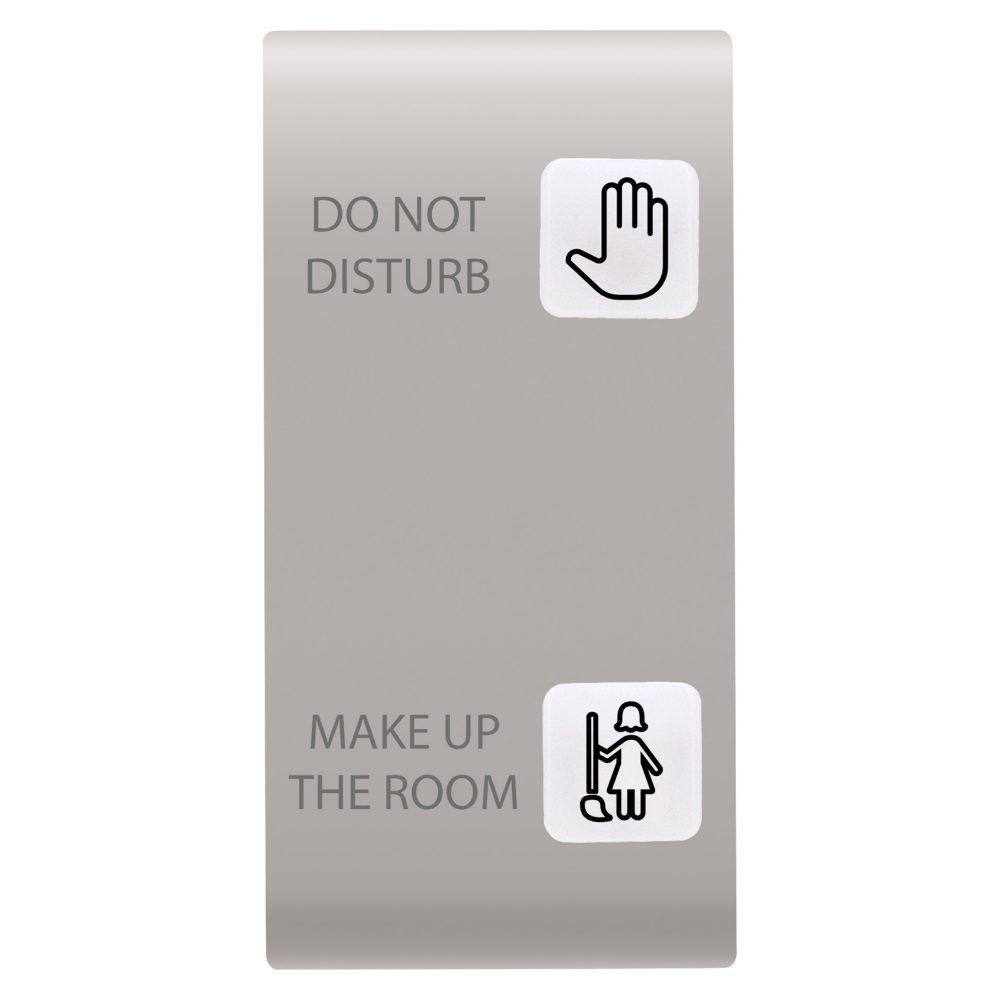  touche de verrouillage interchangeable pour commande - solution hôtellerie - 2 lentilles - dnd+mur - 1 module - beige naturel - chorusmart