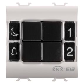 pulsantiera - knx - 4 canali - 2 moduli - natural beige - chorusmart