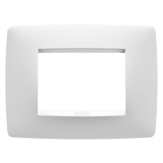 PLACA ONE - TECNOPOLÍMERO BARNIZADO - 3 MÓDULOS - BLANCO SATINADO - CHORUS