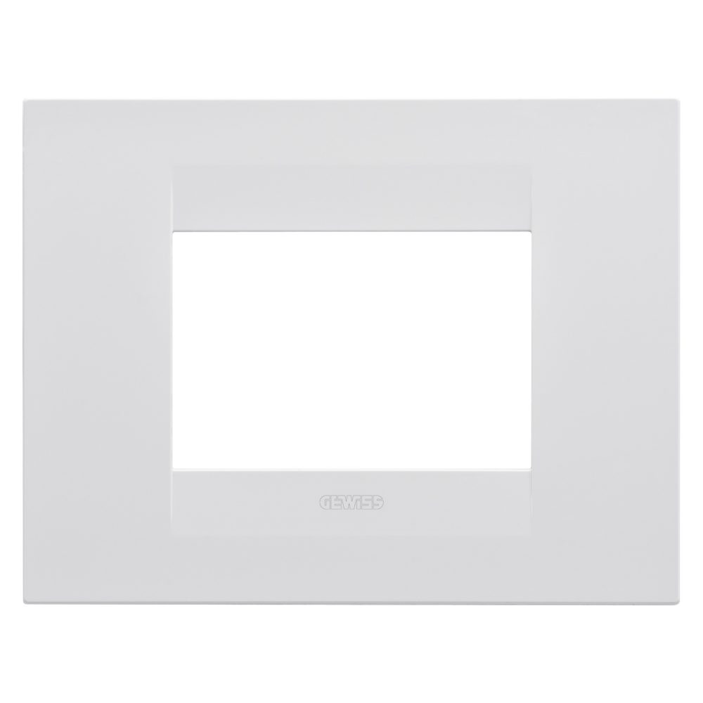  placca geo - in tecnopolimero verniciato - 3 posti - bianco satinato - chorusmart