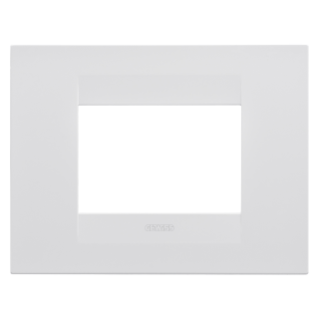GEO PLATE - IN PAINTED TECHNOPOLYMER - 3 MODULES - SATIN WHITE - CHORUSMART