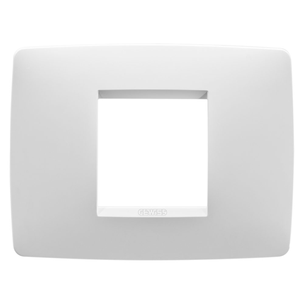  placca one - in tecnopolimero verniciato - 2 posti - bianco satinato - chorusmart