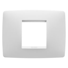 placca one - in tecnopolimero verniciato - 2 posti - bianco satinato - chorusmart