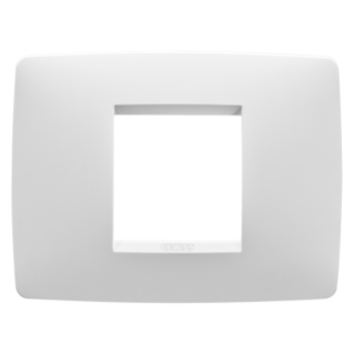 PLACA ONE - TECNOPOLÍMERO BARNIZADO - 2 MÓDULOS - BLANCO SATINADO - CHORUS