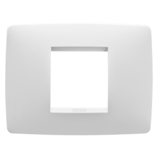 ONE PLATE - IN PAINTED TECHNOPOLYMER - 2 MODULE - SATIN WHITE - CHORUS