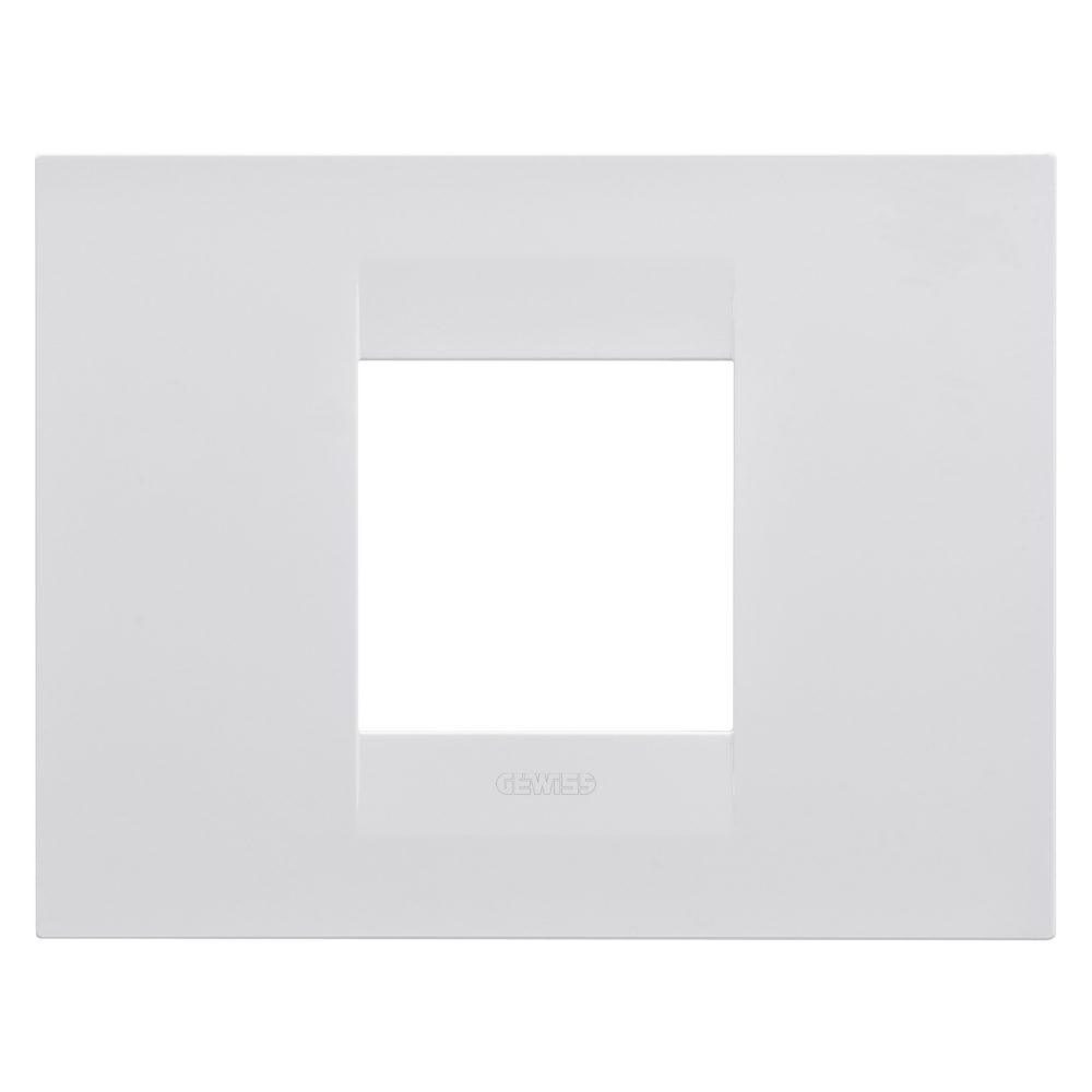  geo plate - in painted technopolymer - 2 modules - satin white - chorusmart