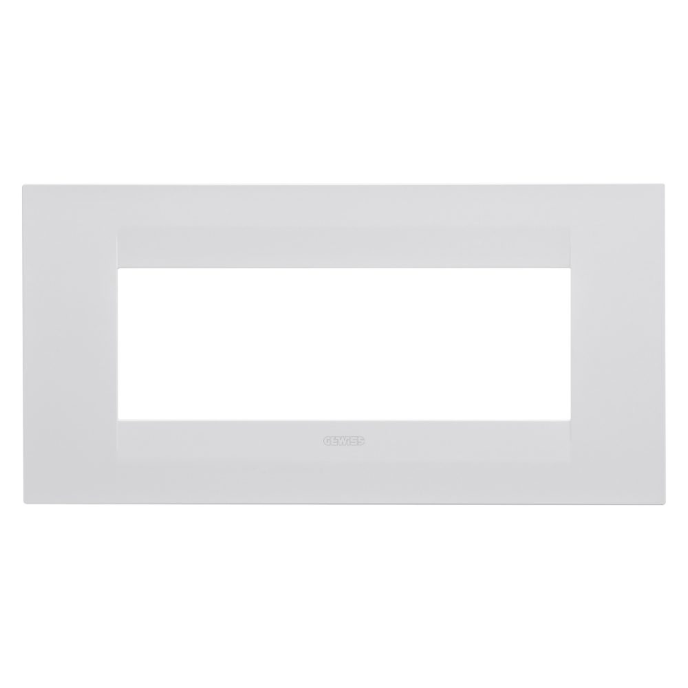  geo plate - in painted technopolymer - 6 modules - satin white - chorusmart