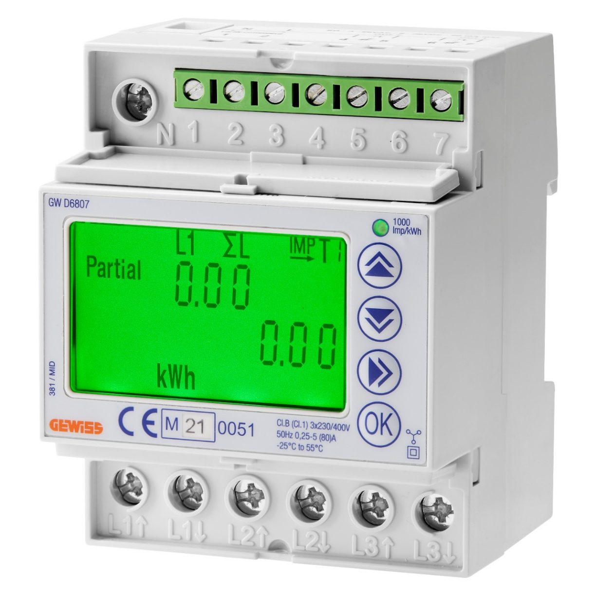 GEWISS GWD6807 digital energy meter