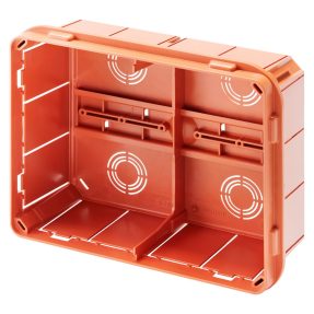 back box for 48 pt din flush mounting junction boxes 196x152x75 - for brickwall