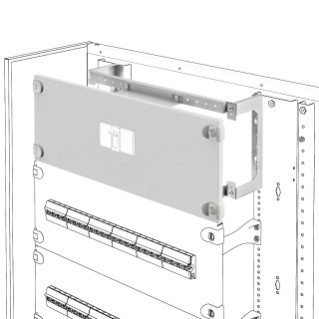KIT D’INSTALLATION POUR MCCB'S SUR PLAQUE - VERTICAL - VERSION FIXE - MSX/D/M/c 160-250 - 600x300MM