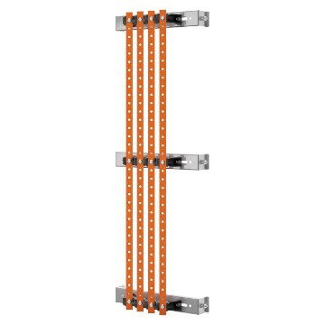 Pair of busbar-holders with crosspieces for vertical flat busbars for QDX 630H distribution boards