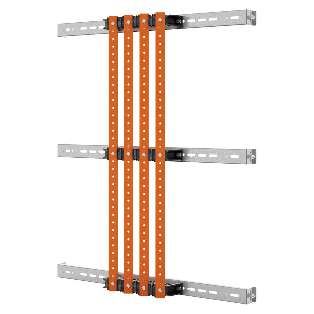  coppia di portabarre - per barre piatte 30x10 - 630a - per strutture p=600-800 - struttura b=600 - per qdx 1600h
