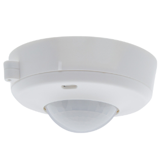 PRESENCE SENSOR ON/OFF MASTER IP20 WITH INTEGRATED TWILIGHT SENSOR, CEILING-MOUNTED, OPTIC B FOR BIG AREAS - MAXIMUM INSTALLATION HEIGHT 10M.