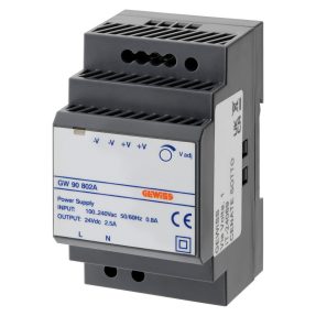 ALIMENTATORE 24VDC - 2,5A - 3 MODULI DIN