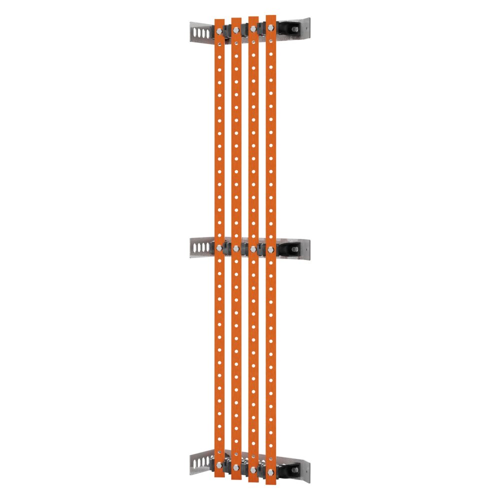  coppia di portabarre - per barre piatte 25x4-30x5 - 250-400a - per strutture p=200 - vano esterno - per qdx 630l/h